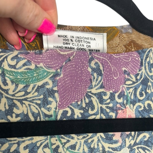 VTG Patchwork Art to Wear Women’s Cotton Jacket Top with Coin Tassels We Be Bop - Picture 3 of 11